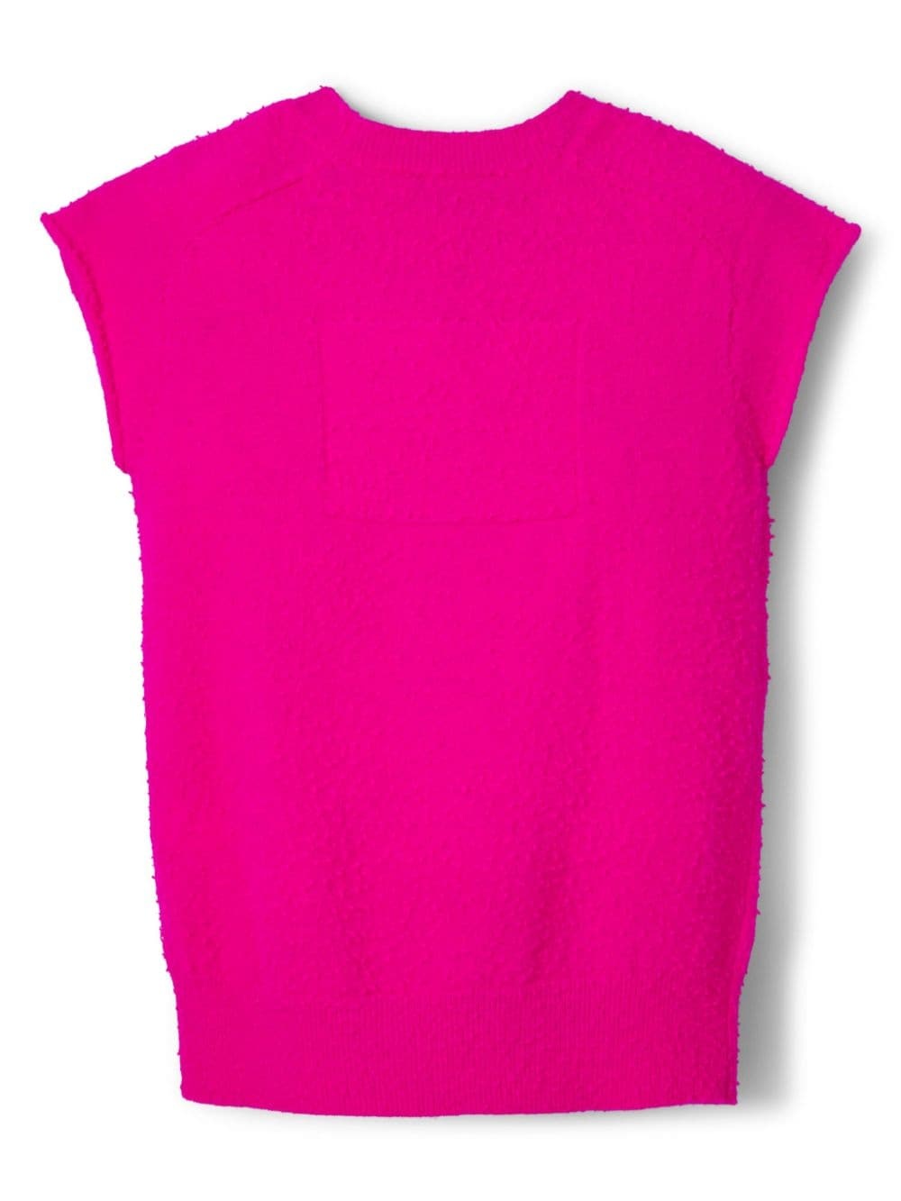 logo-plaque wool vest - 7