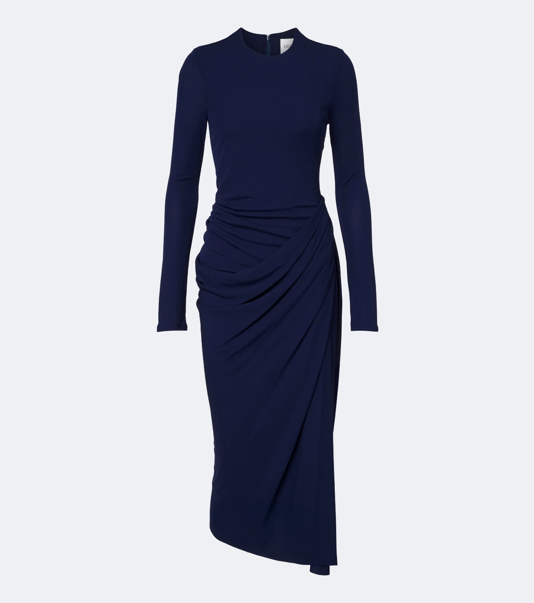Draped jersey midi dress - 1