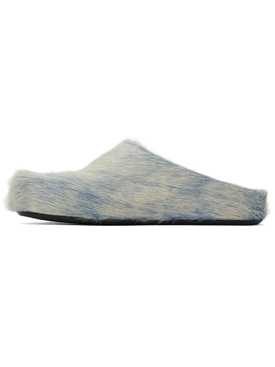Blue & Gray Fussbett Sabot Slip-on Loafers - 3