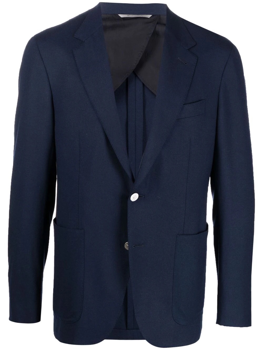 single-breasted cashmere blazer - 1