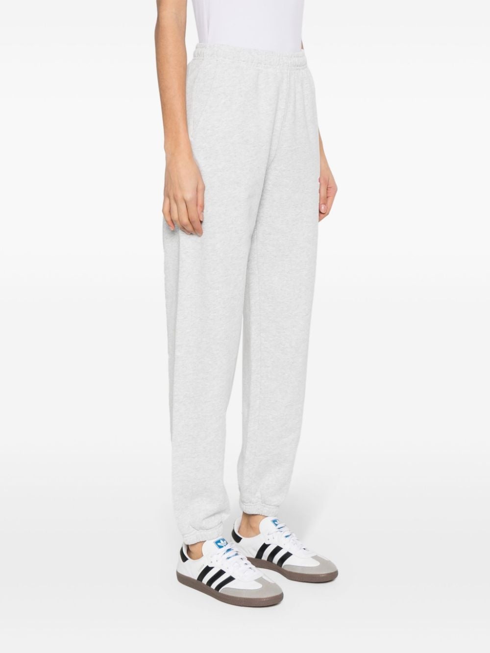 logo-printed mÃ©lange trousers - 3