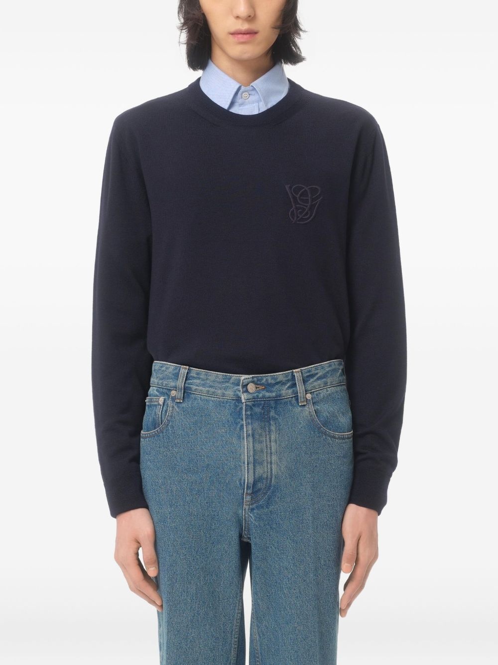 logo-embroidered sweater - 3