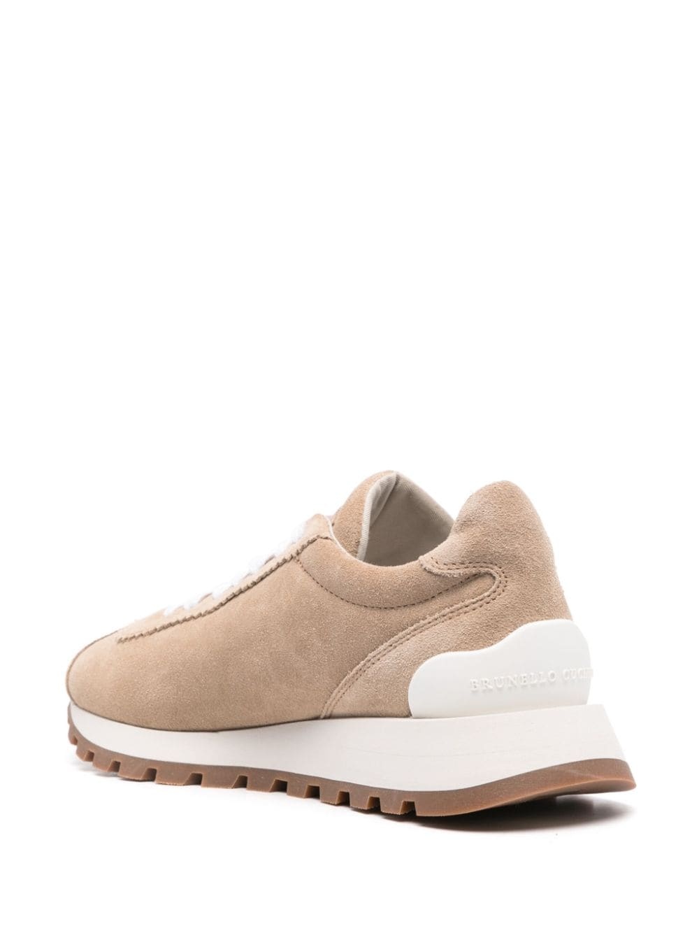 suede lace-up sneakers - 3