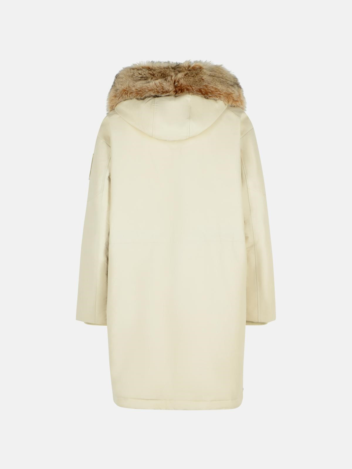 'DAWSON' CREAM COTTON BLEND PARKA - 3