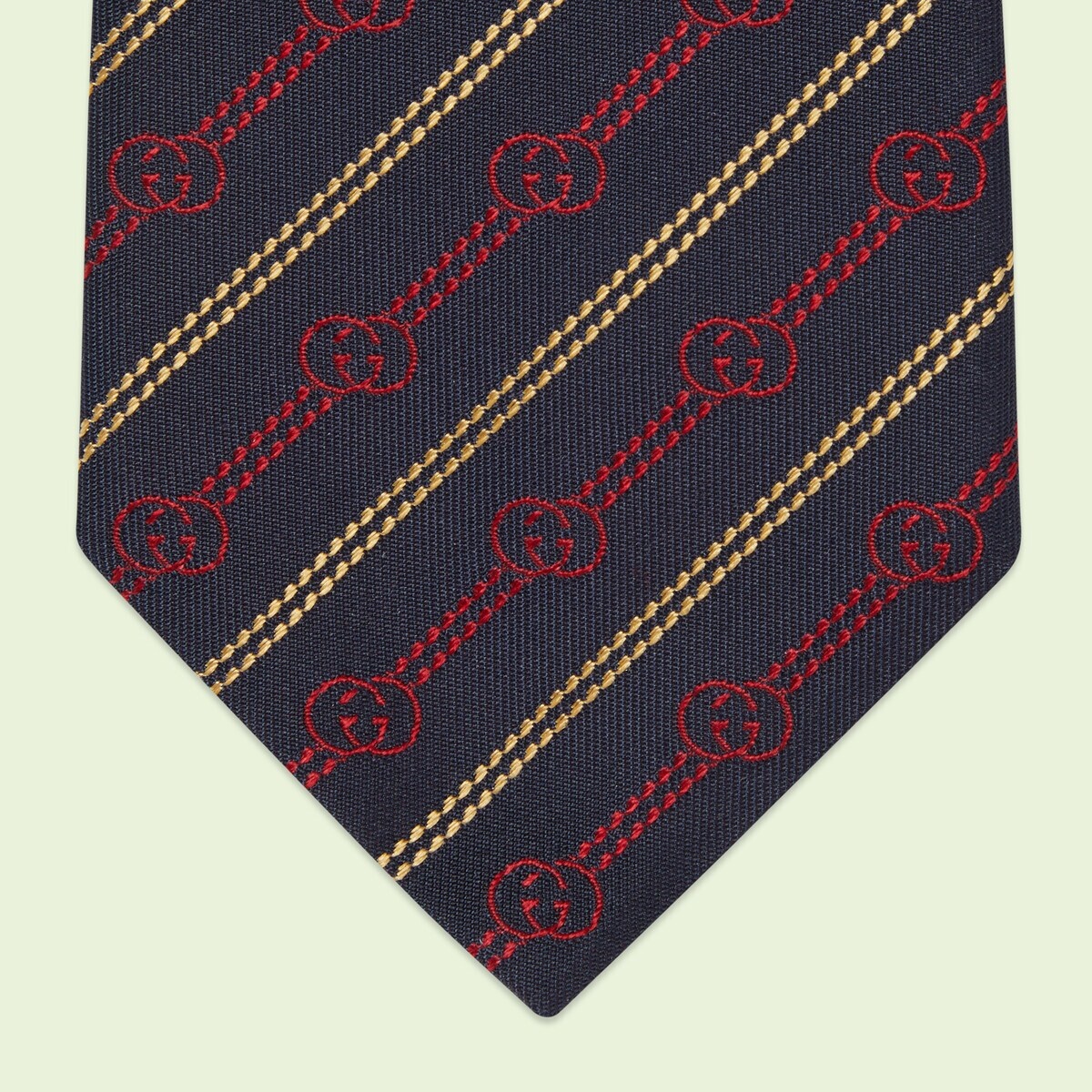 Interlocking G silk jacquard tie - 4