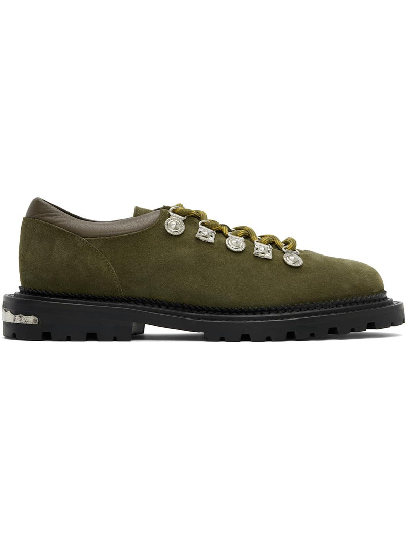 Green Suede AJ1425 Derbys 1