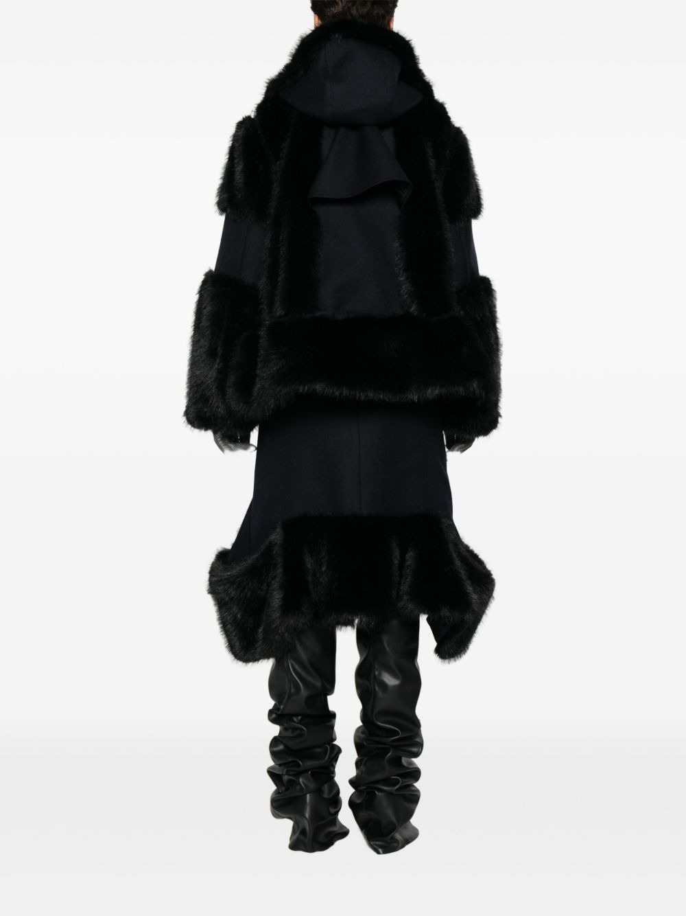 faux-fur trimmed hooded jacket - 4
