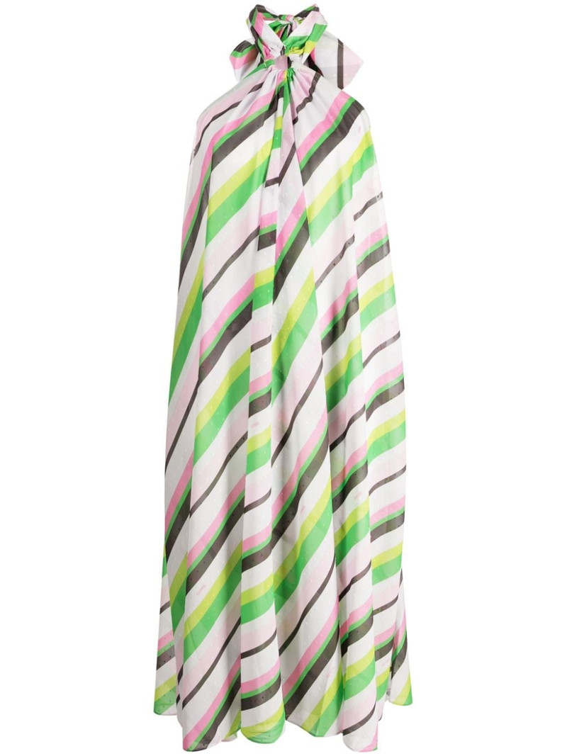 striped halterneck midi dress 1