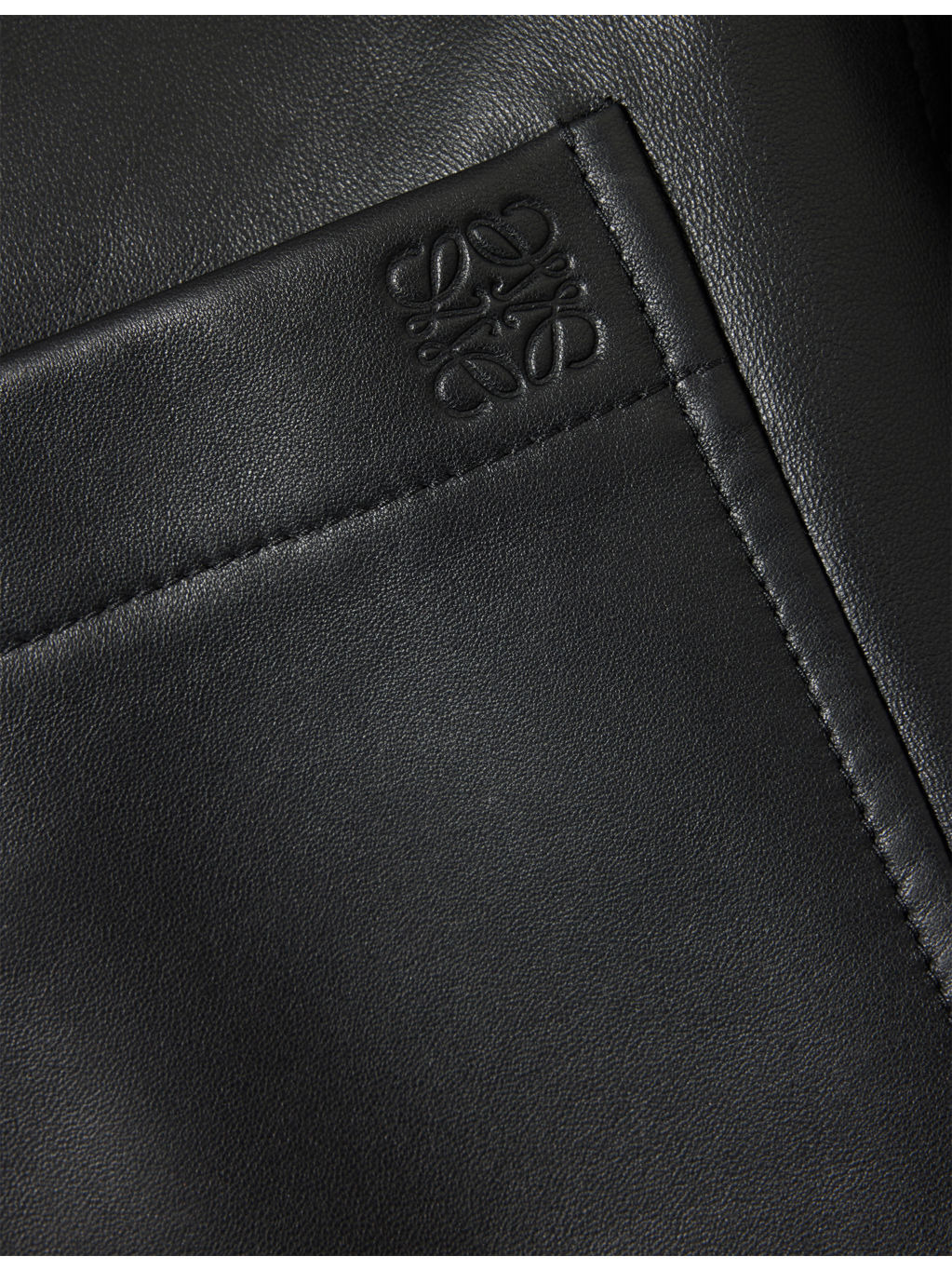 Relaxed-Fit Monogram Leather Overshirt - 6