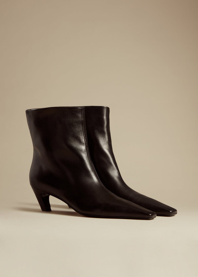 KHAITE The Arizona Boot in Black Leather outlook