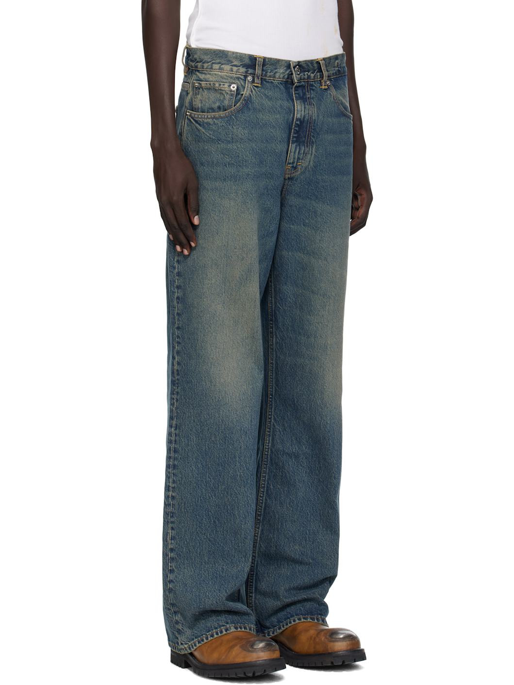 Blue Bootcut Jeans - 2