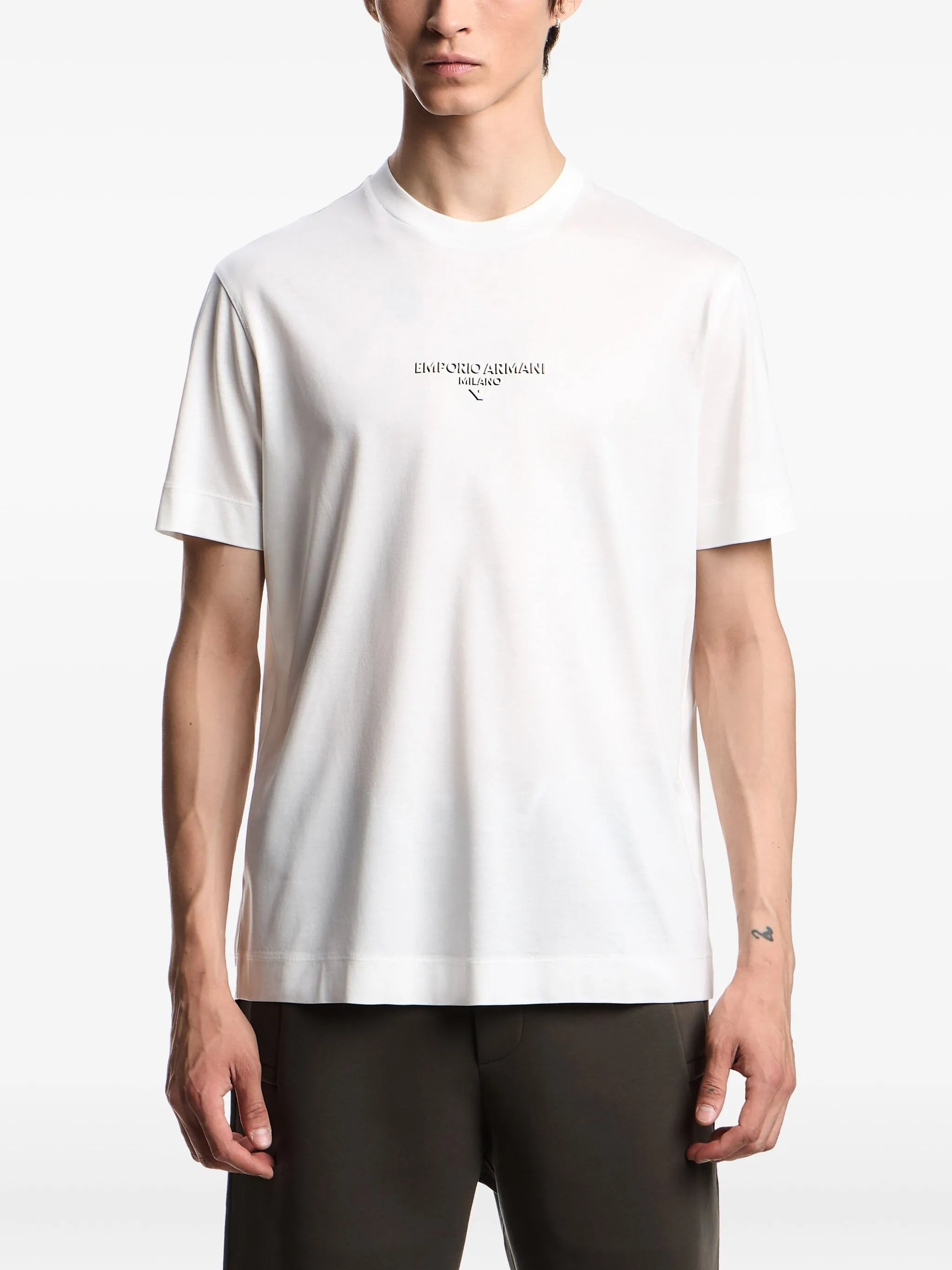 Emporio Armani Logo-embroidered T-shirt - 2
