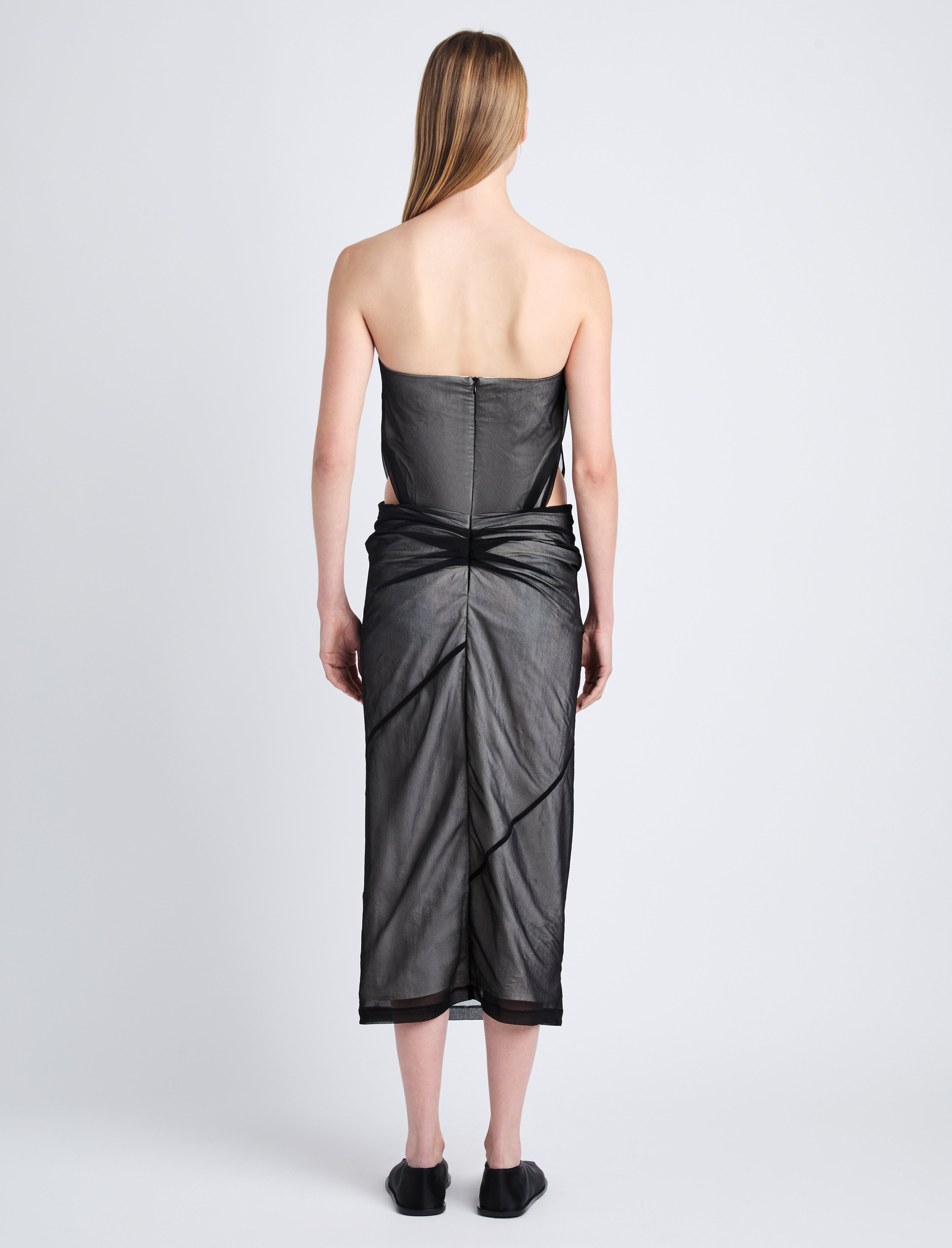 Gwen Strapless Dress in Silk Nylon - 4