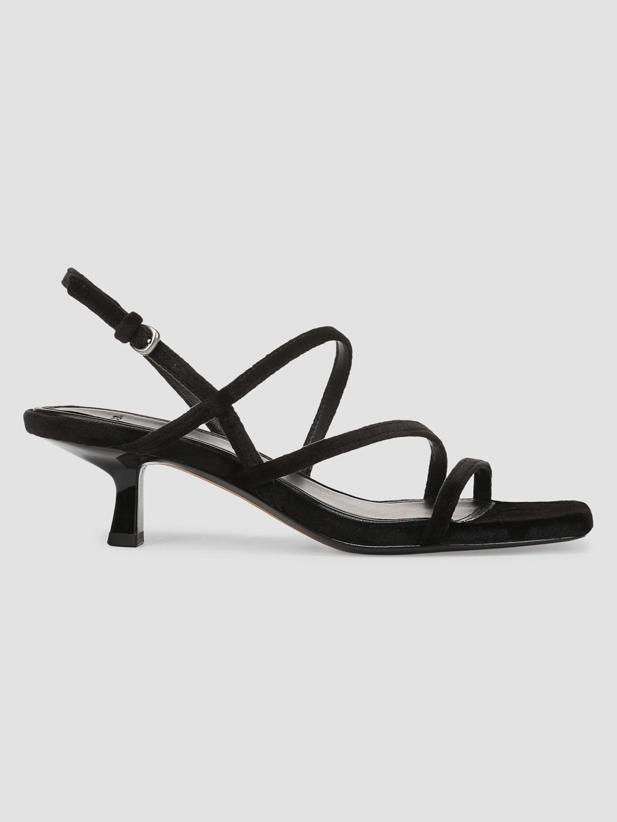 Women's Tania 45MM Velvet Slingback Sandals - Black - 1