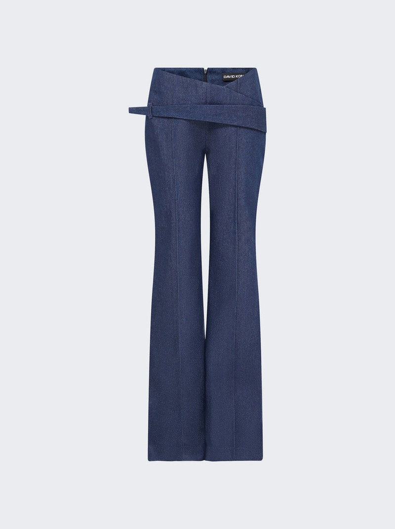 Asymmetric Waist Detail Denim Indigo 1
