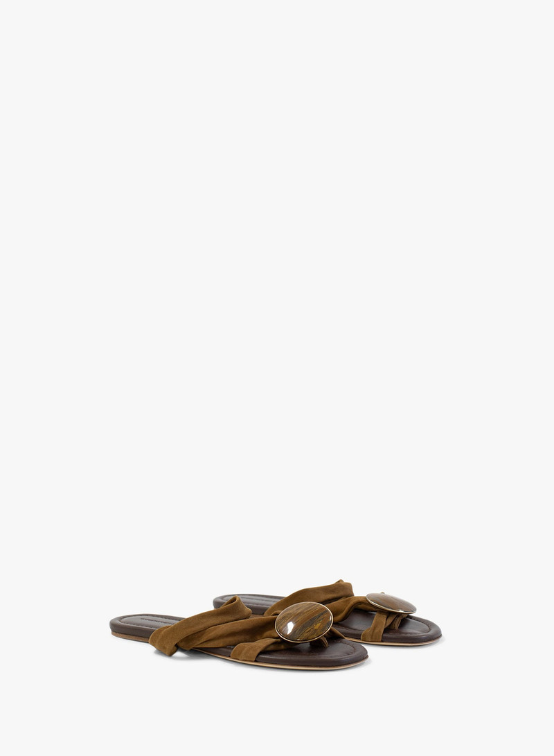 CHRISTOPHER ESBER Doma Stoned Crossover Suede Flat outlook