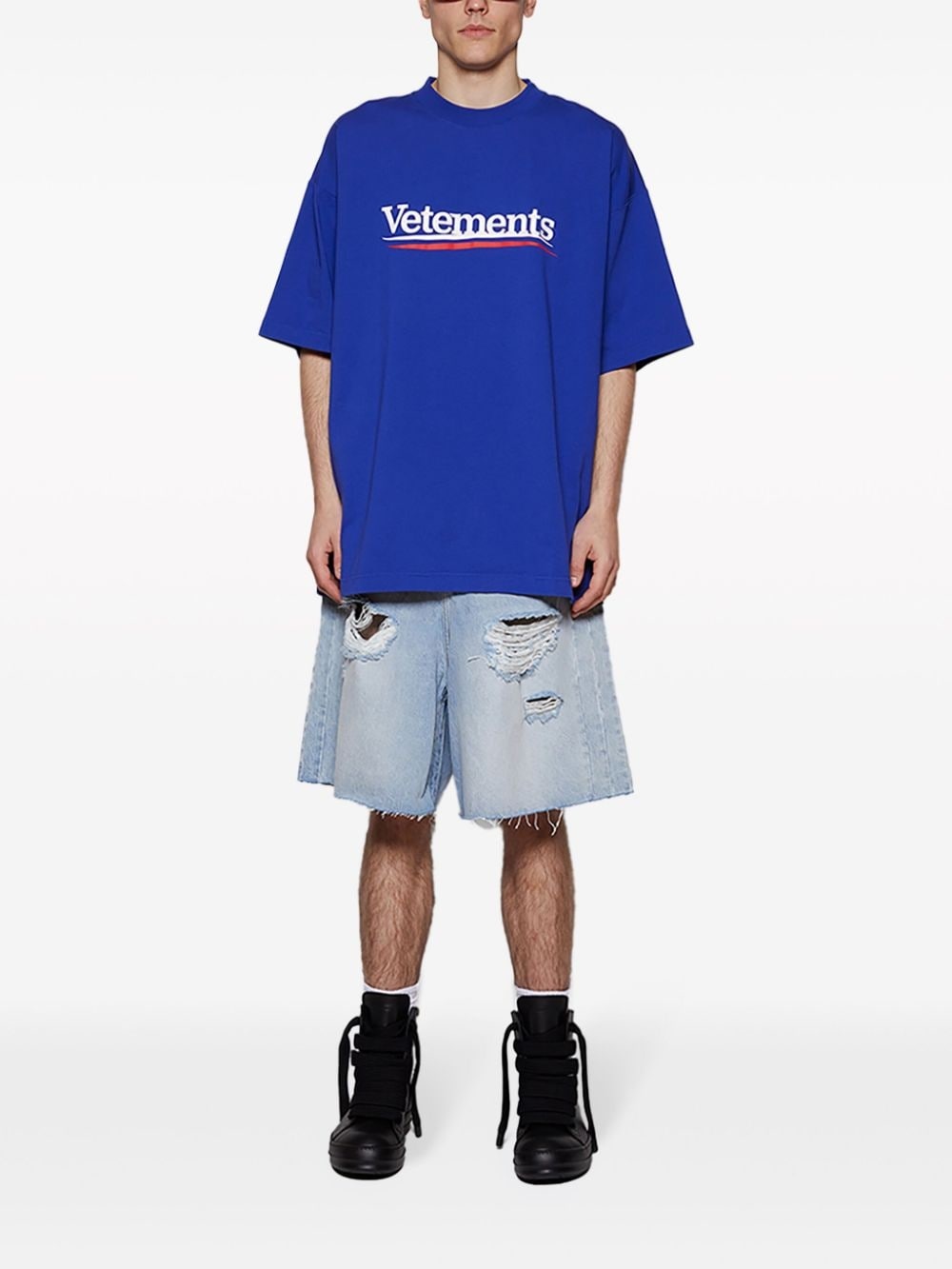 logo-print cotton T-shirt - 2