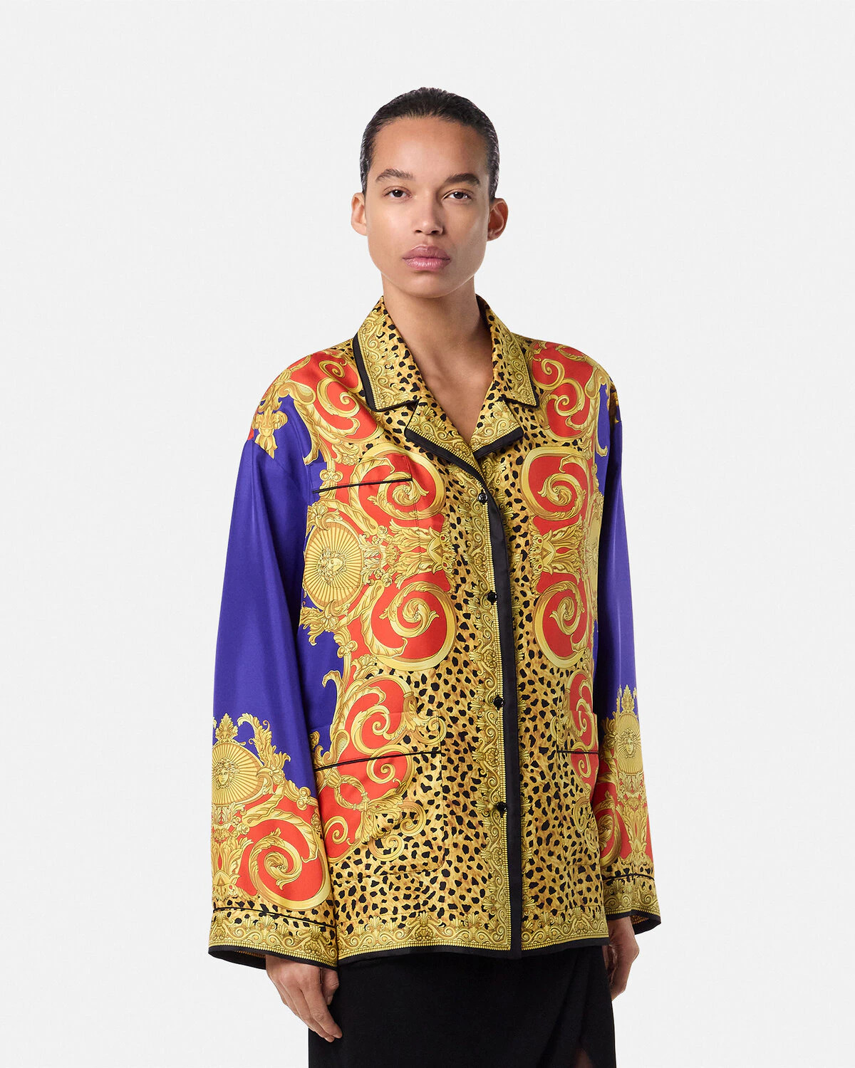 Cheetah Barocco Silk Shirt - 4