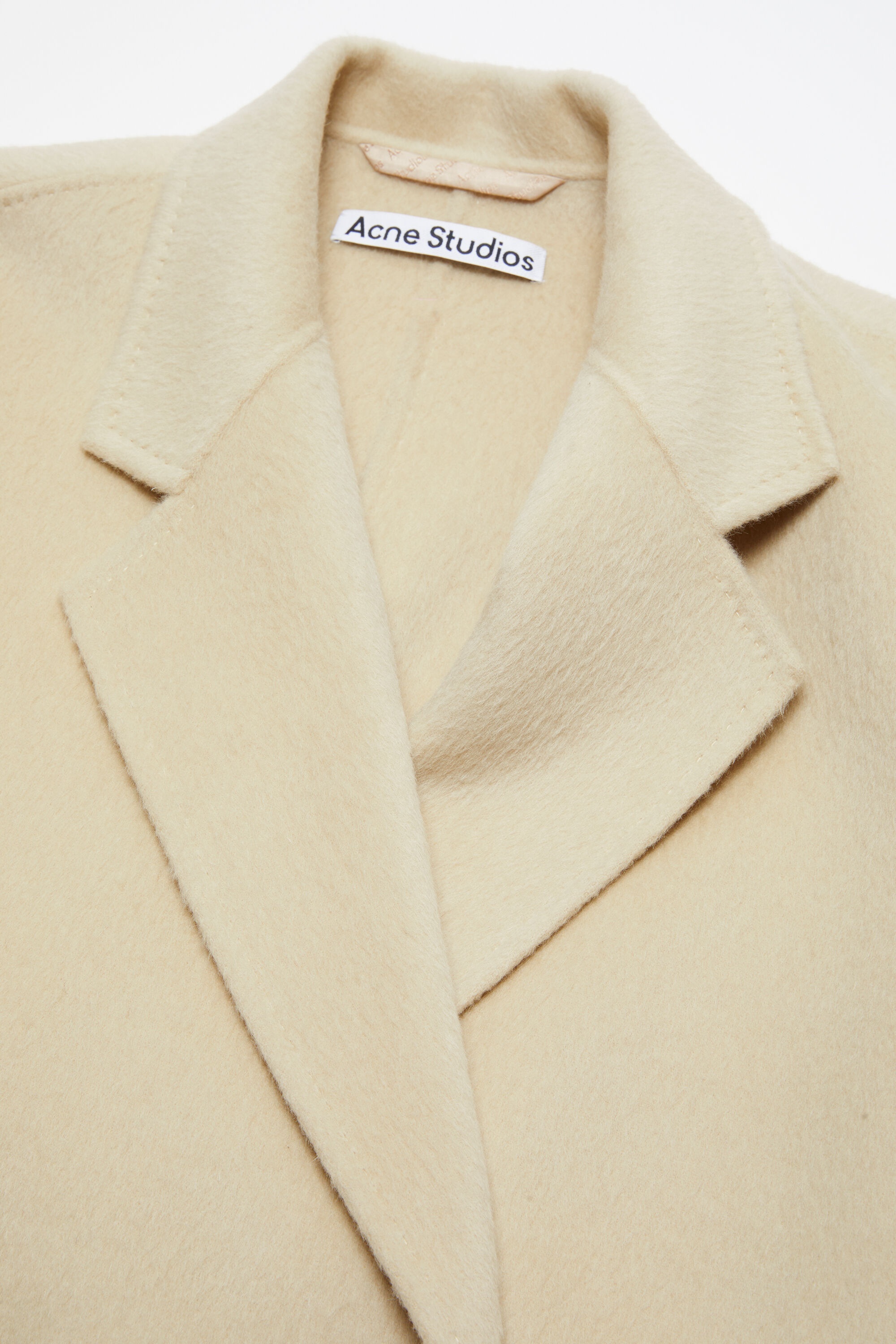 Double-breasted wool coat - Clay beige - 7