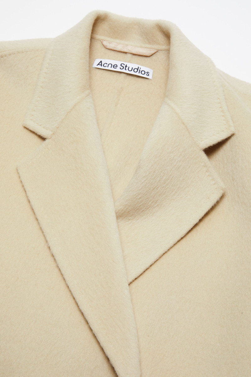 Double-breasted wool coat - Clay beige 7