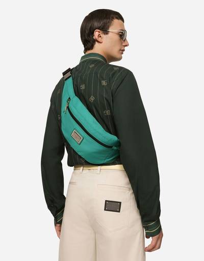 Dolce & Gabbana Nylon belt bag with branded plate outlook