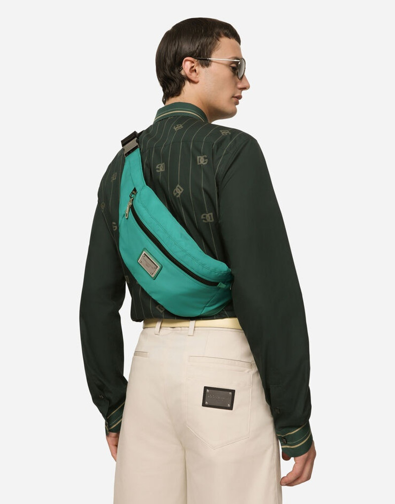 Dolce & Gabbana Nylon belt bag with branded plate outlook