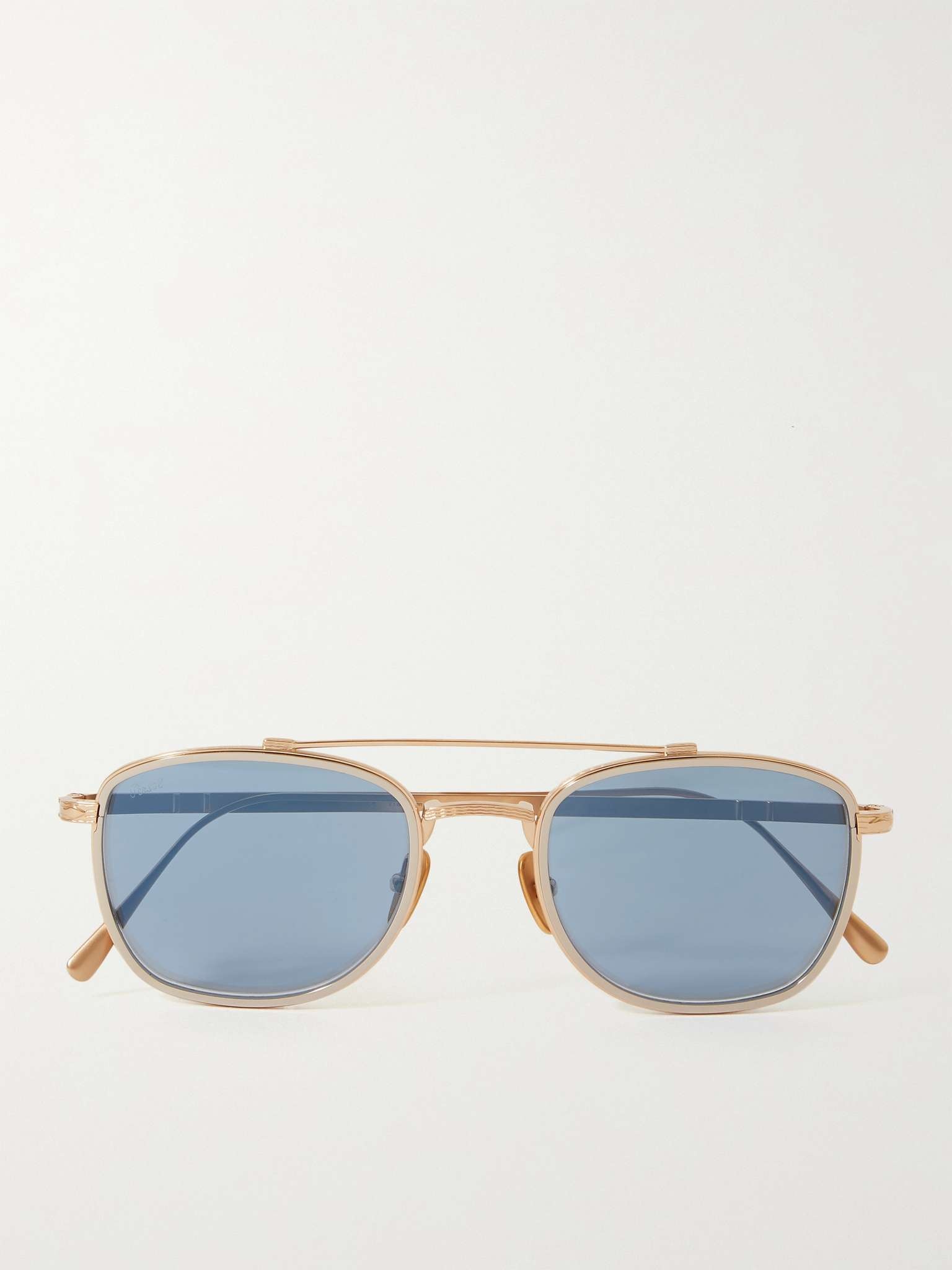 Aviator-Style Gold and Silver-Tone Sunglasses - 1