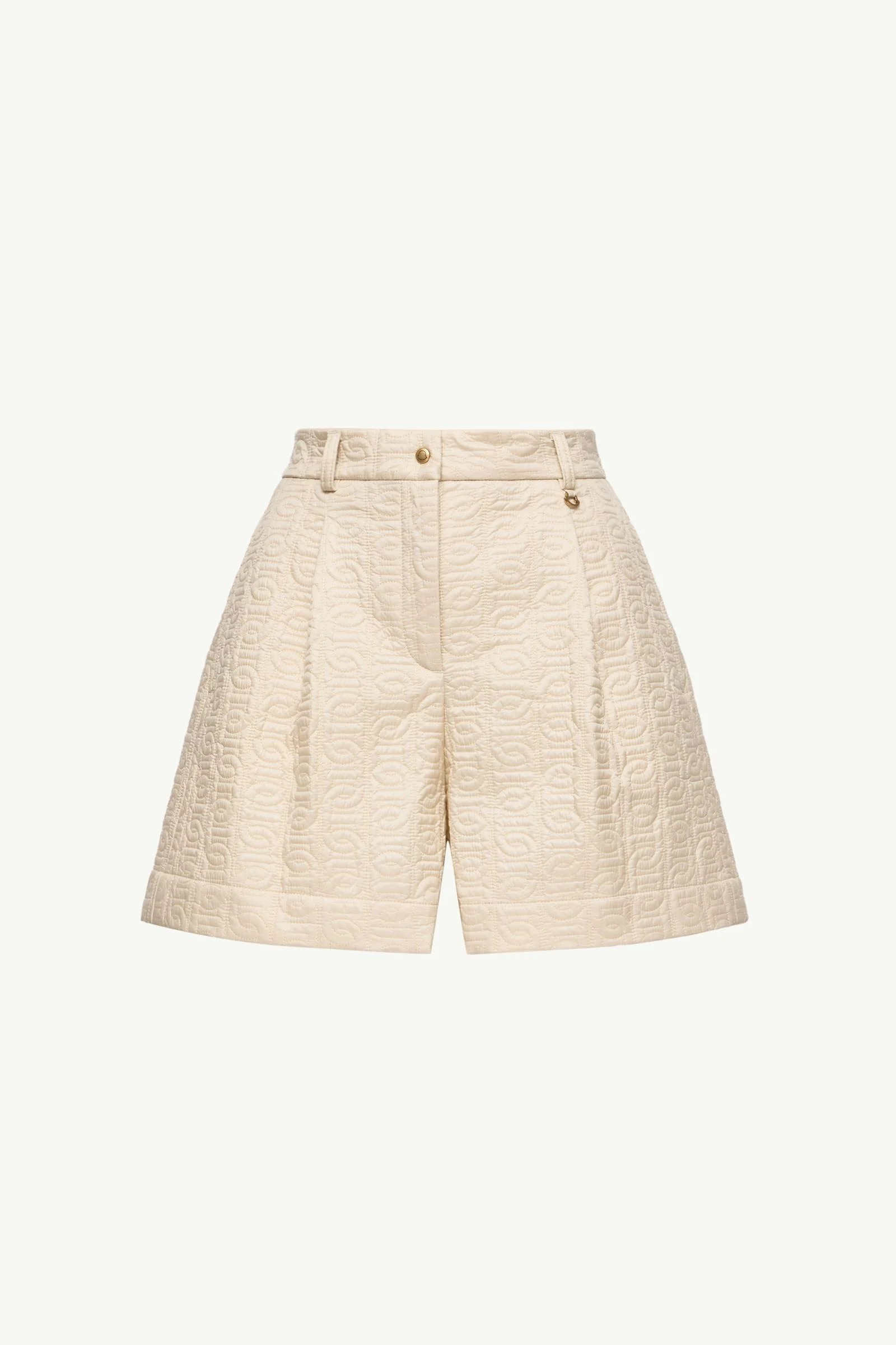 Leather Logo Shorts - 1