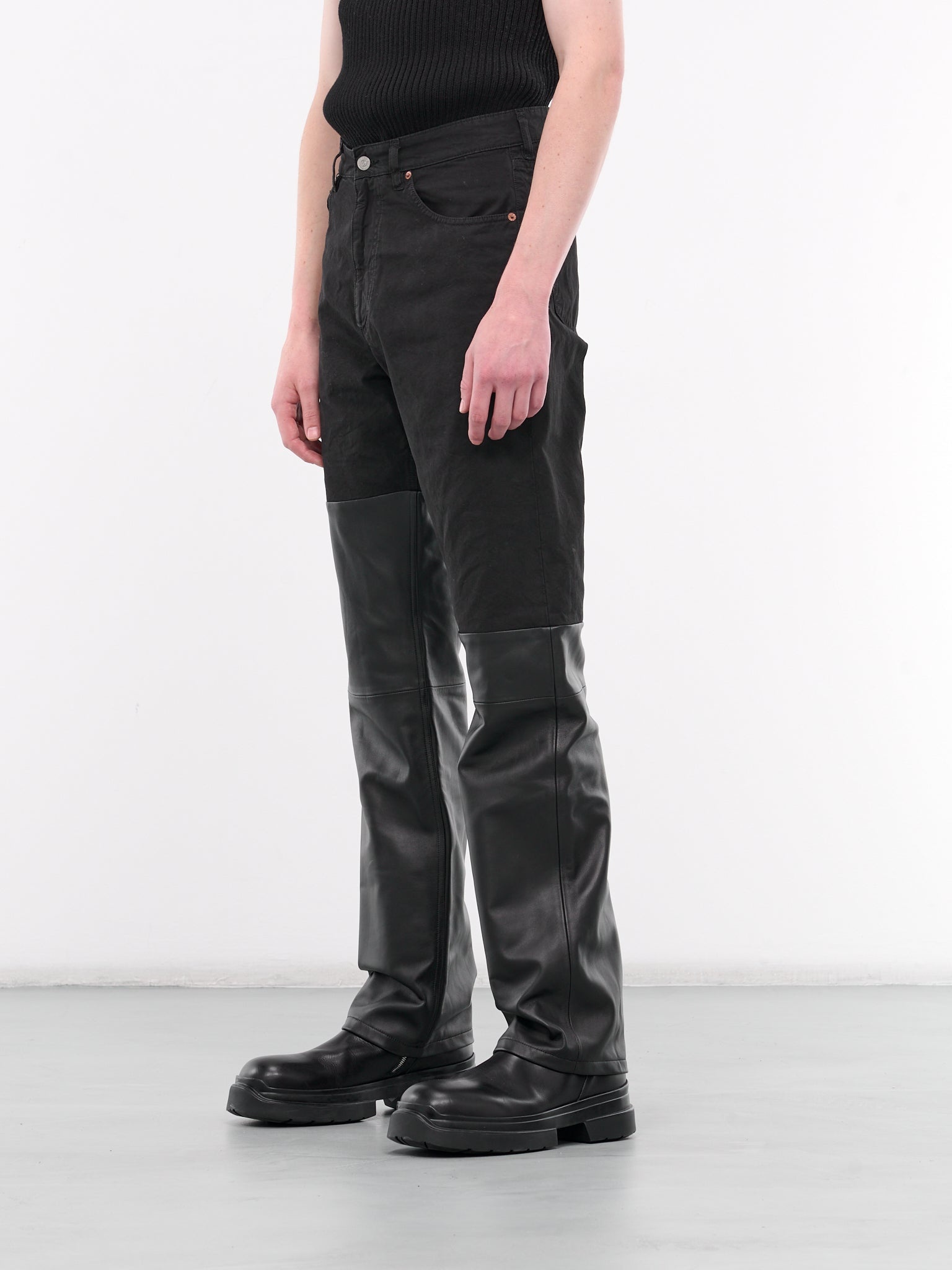 Mixed-Material Trousers - 2