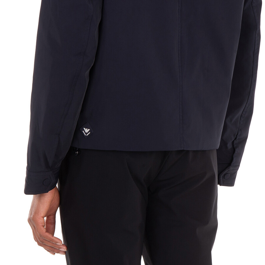 Emporio Armani Shearling Collar Nylon Twill Jacket - 2