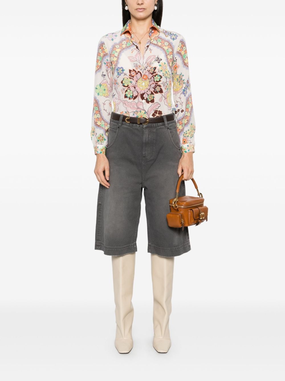 floral-print shirt - 2