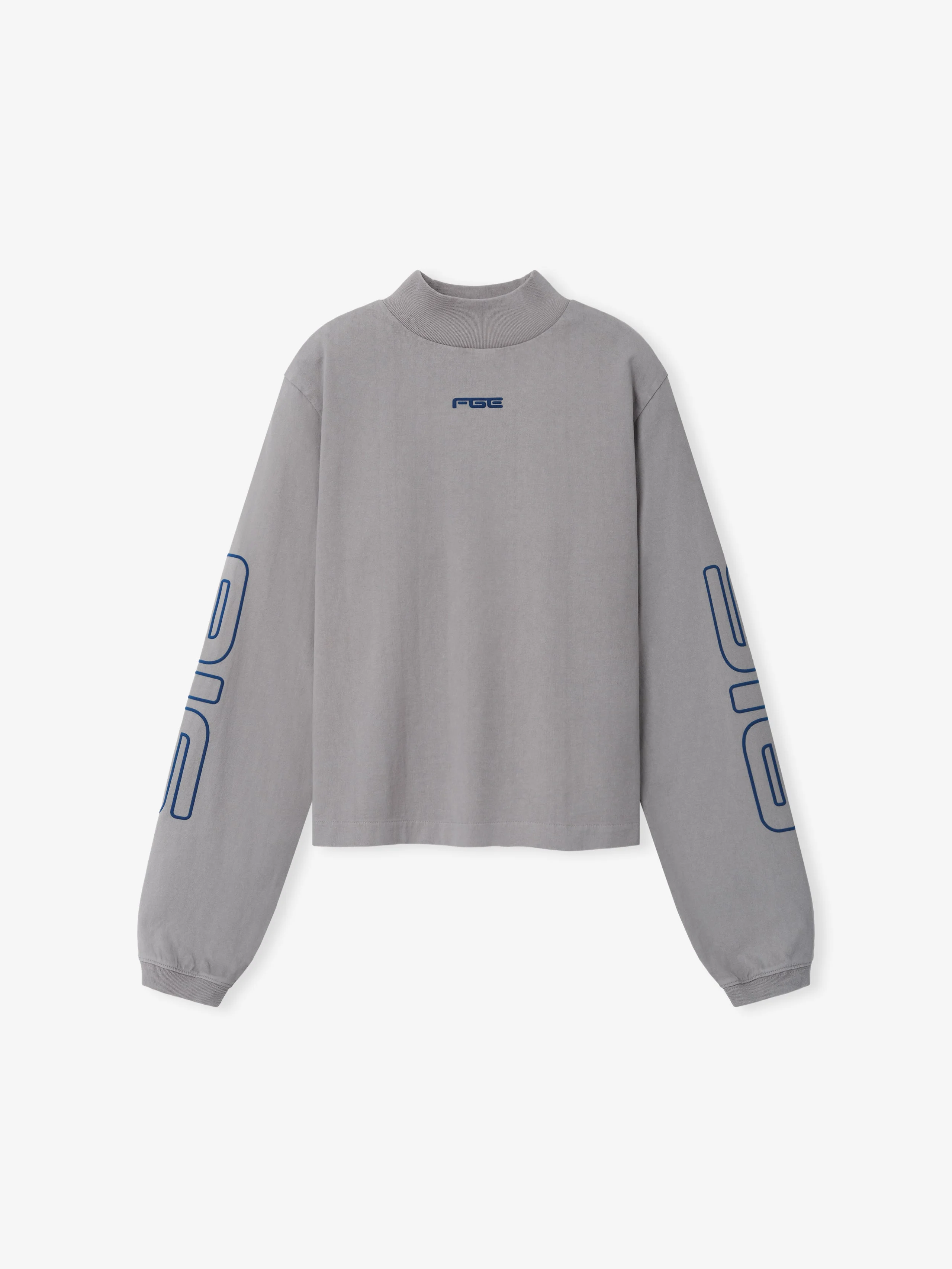 Womens Slim Mock Neck Longsleeve Tee - 1