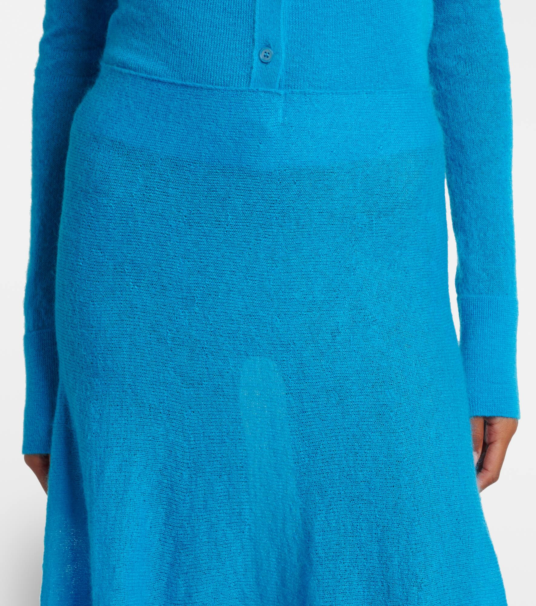 Circle mohair and wool-blend midi skirt - 4