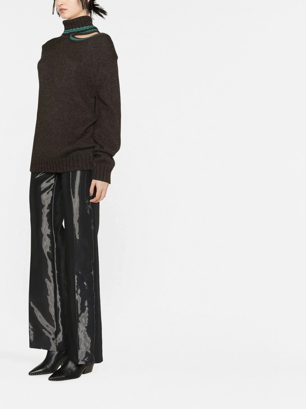 double-neck knitted jumper - 2