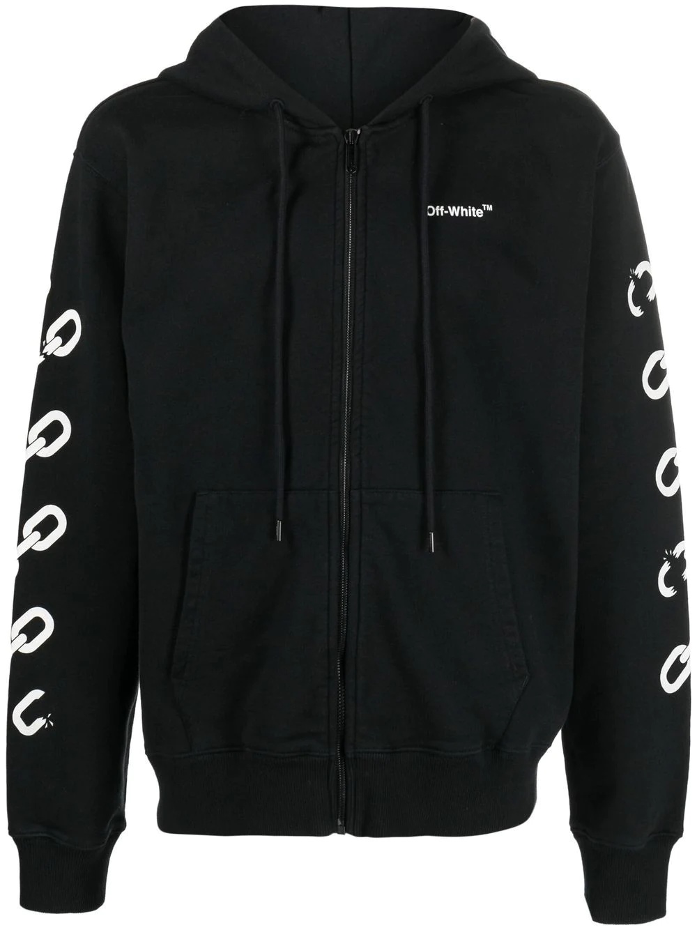 logo-print drawstring hoodie - 1