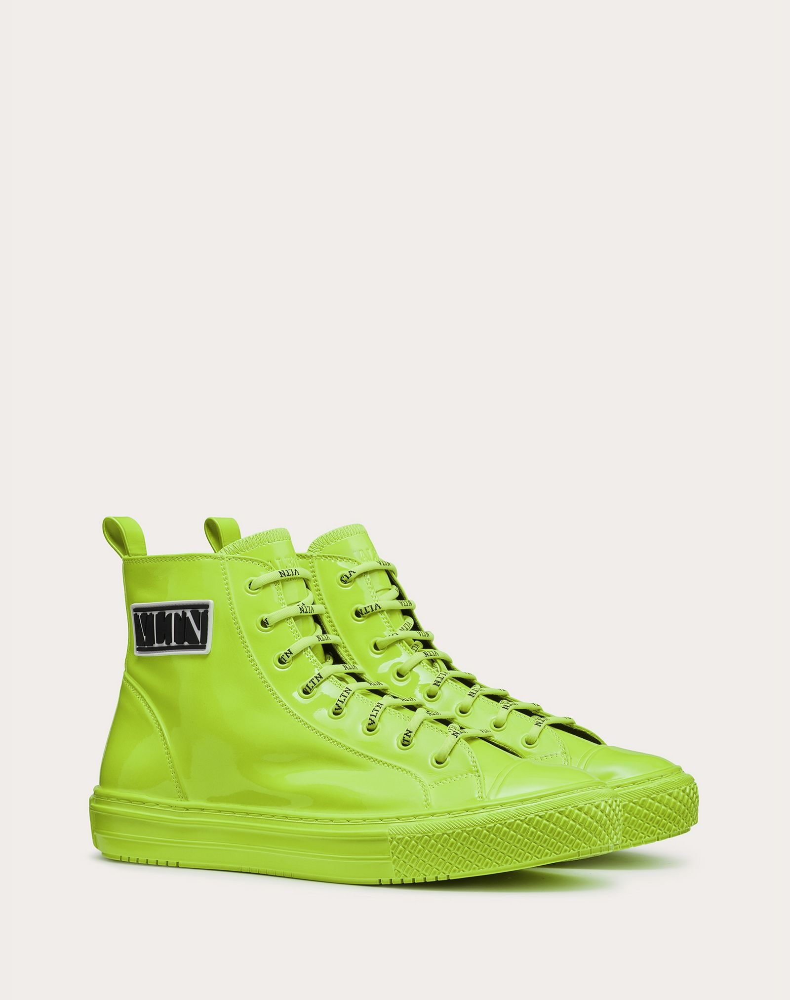 Giggies High-top Sneaker in Neon Patent Calfskin - 2