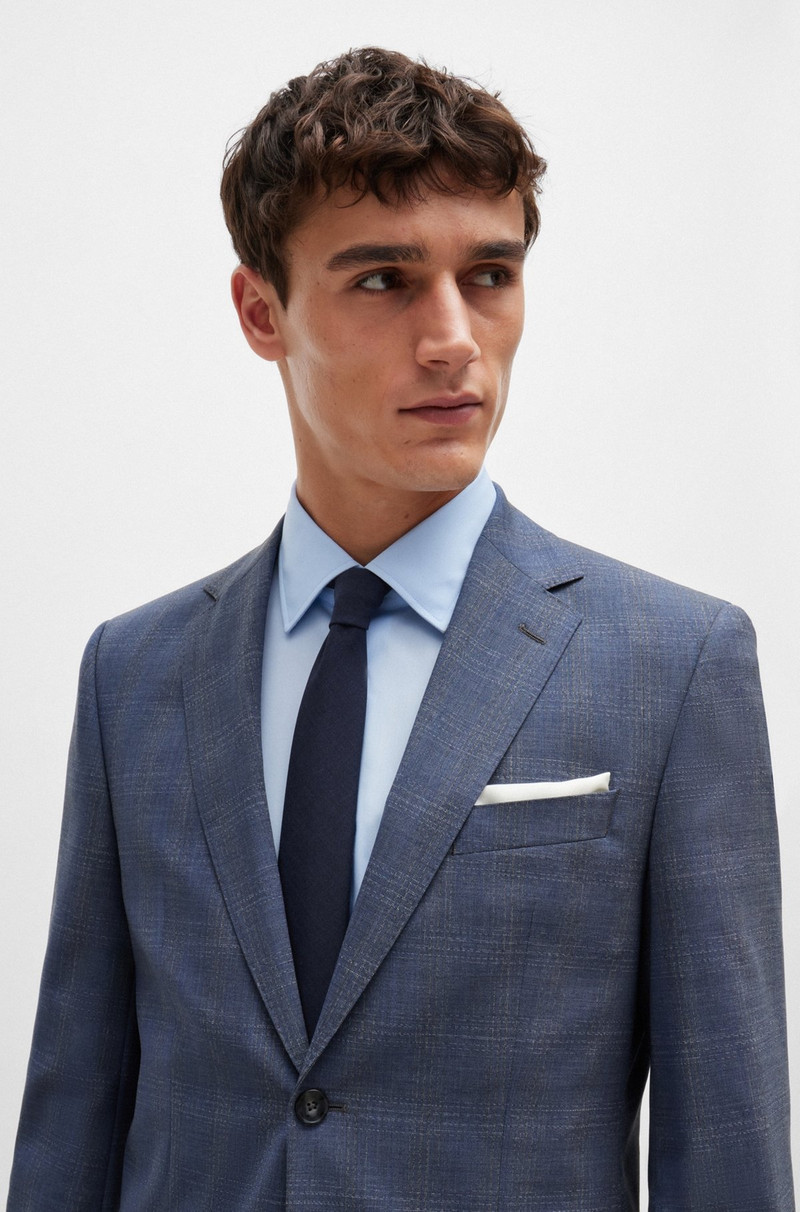BOSS SILK POCKET SQUARE WITH BRANDING AND PRINTED BORDER outlook