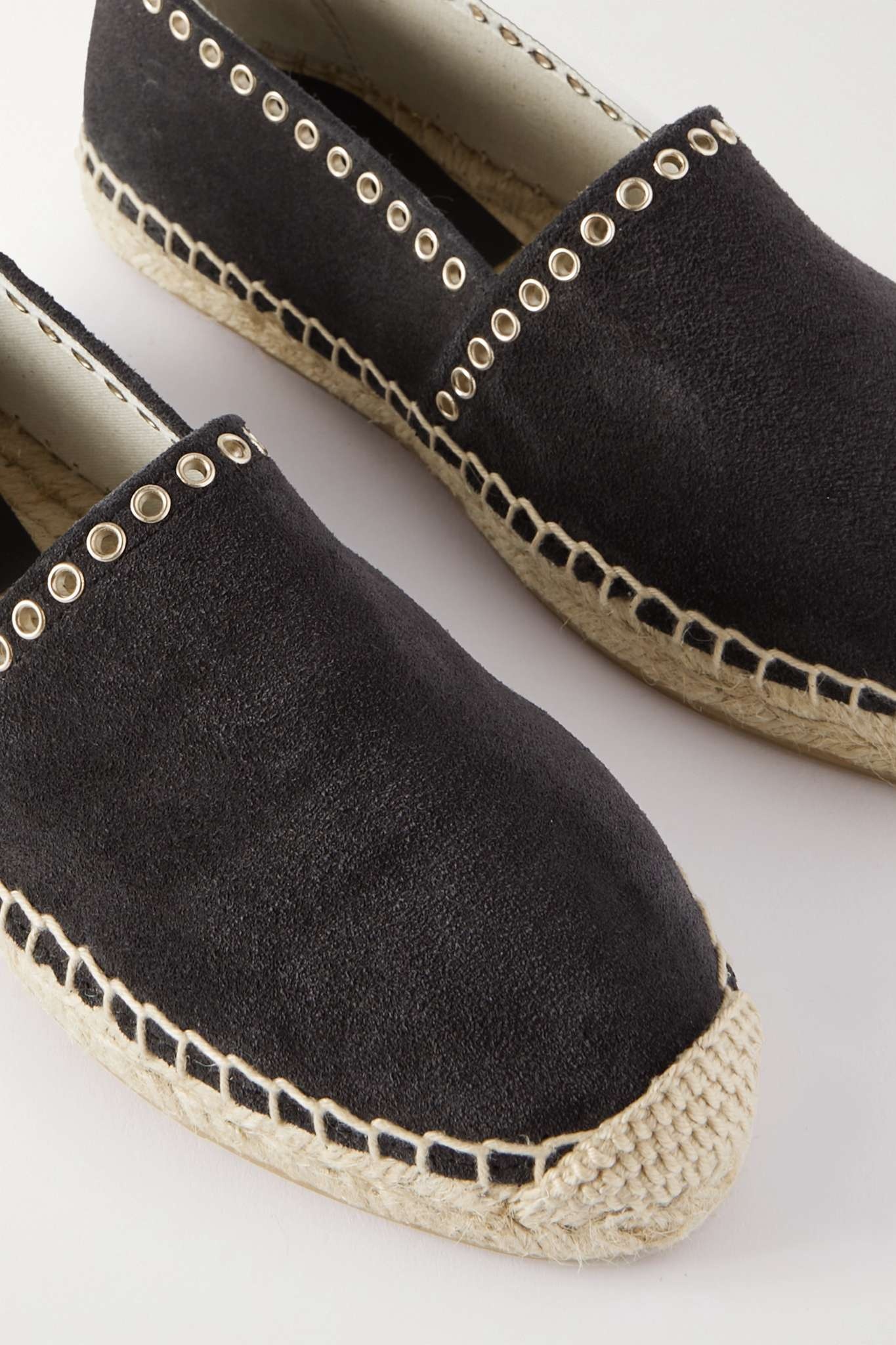 Canae eyelet-embellished suede espadrilles - 4