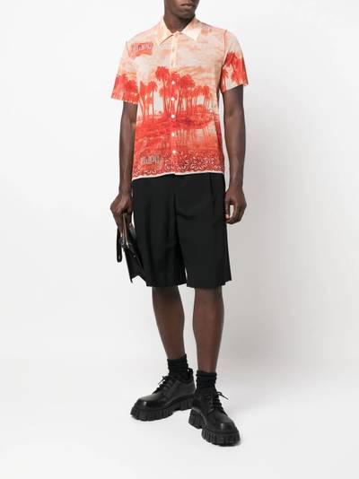 Jean Paul Gaultier palm-print short sleeved shirt outlook