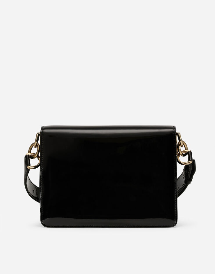 Medium patent leather shoulder bag with DG fastening - 4