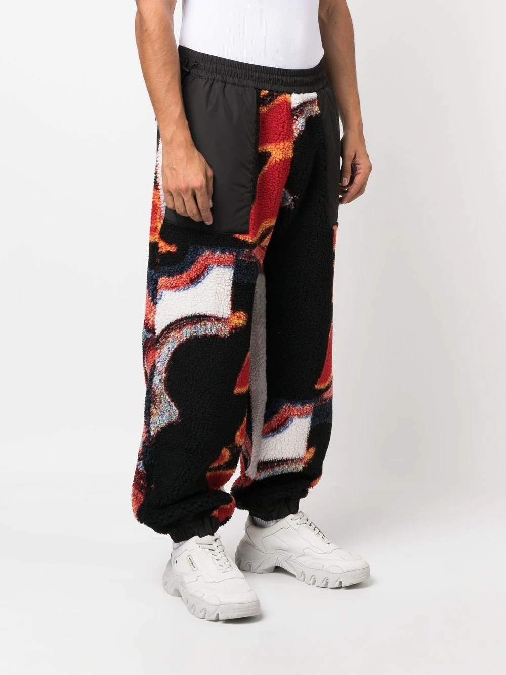 teddy-jacquard printed sweatpants - 3