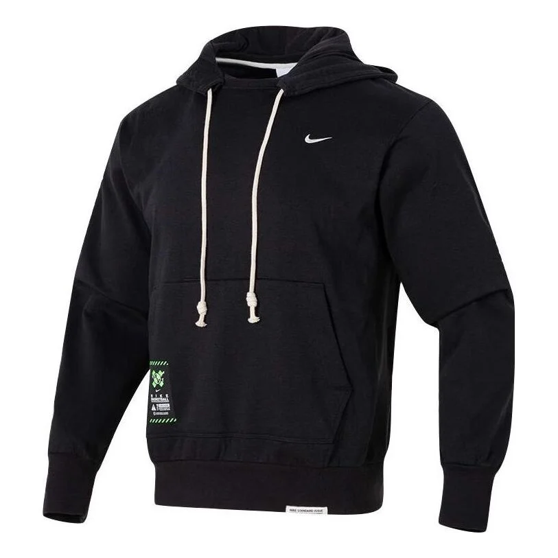 Nike Dri-FIT Logo Hoodie 'Black White' FV4027-010 - 1