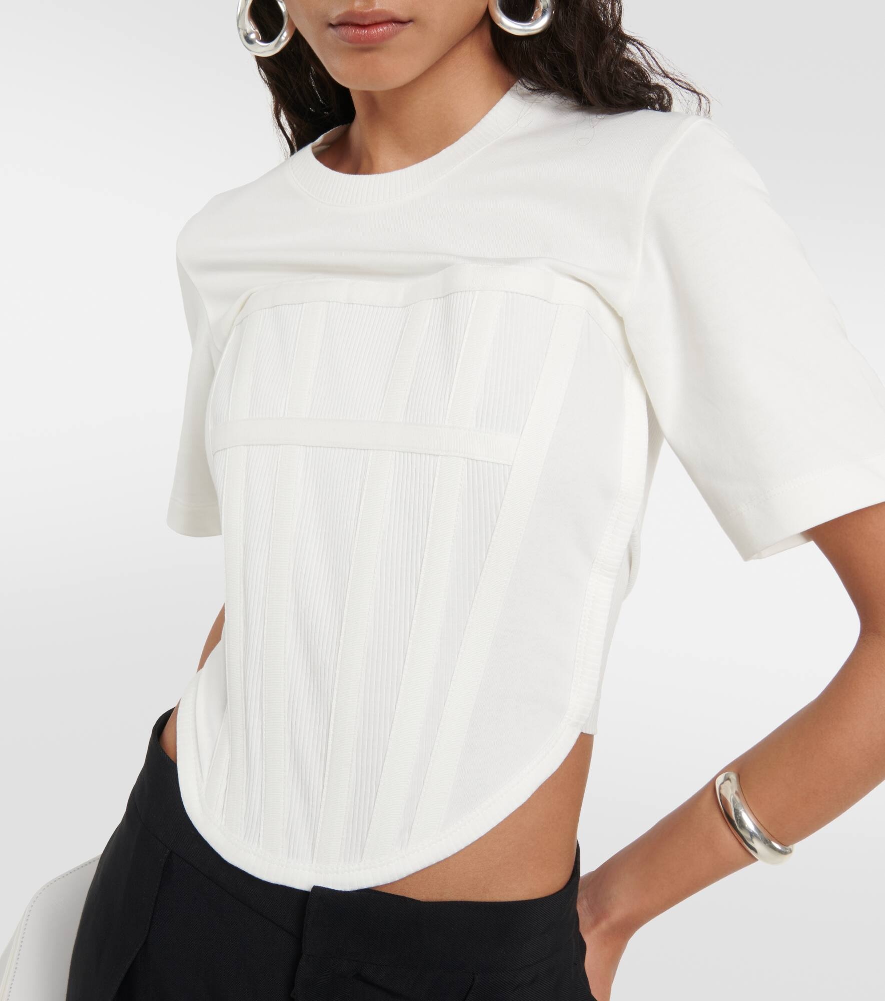 Corset cotton jersey T-shirt - 5