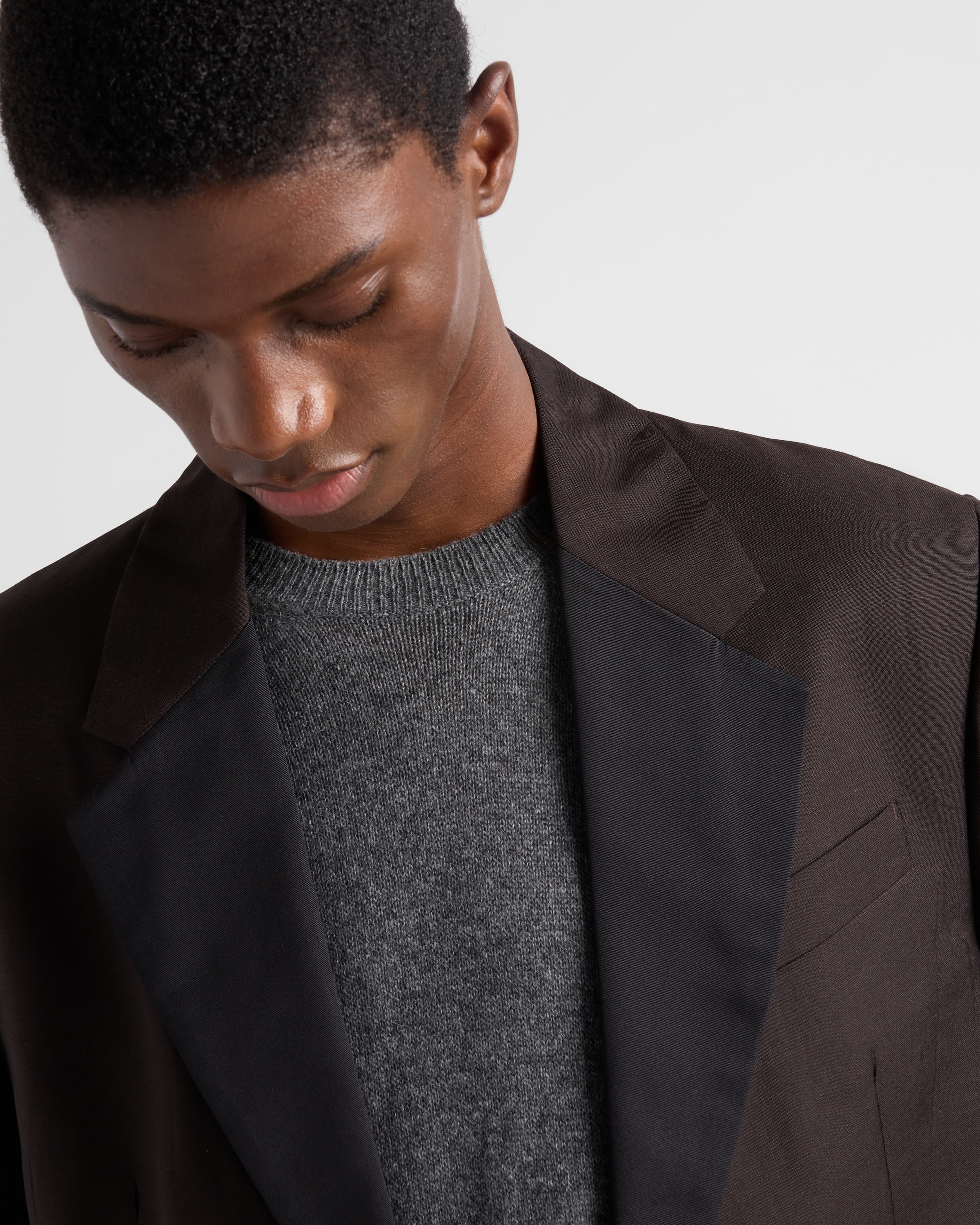 Mohair wool single-breasted jacket - 3