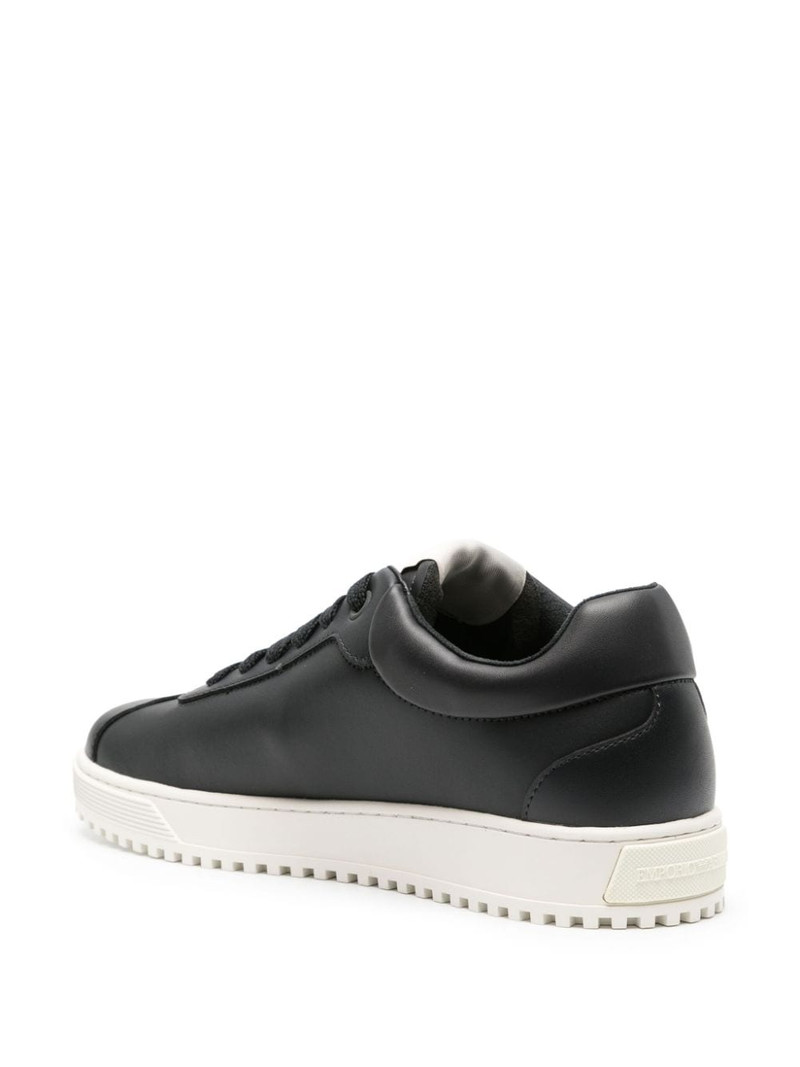 eagle-print leather sneakers 3