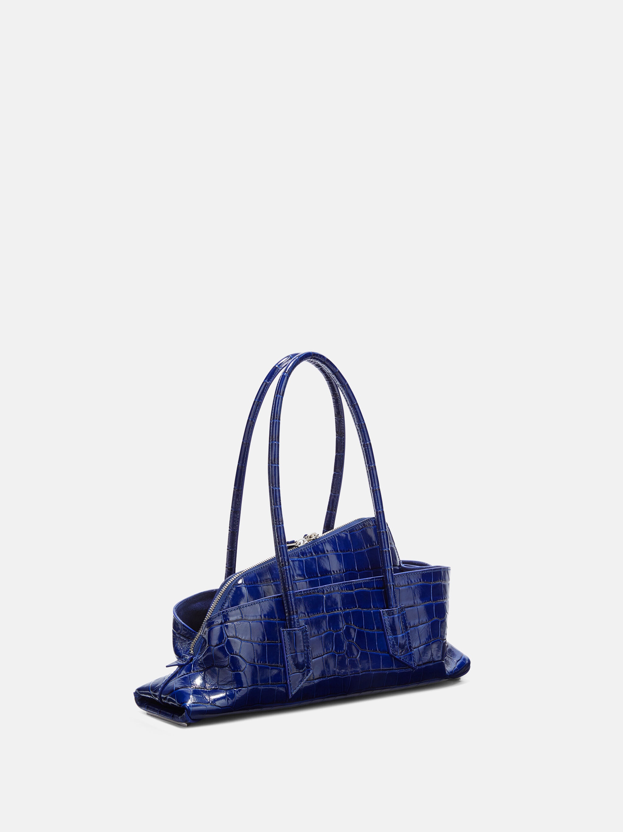 ''LA PASSEGGIATA SMALL'' ELECTRIC BLUE TOP HANDLE - 3