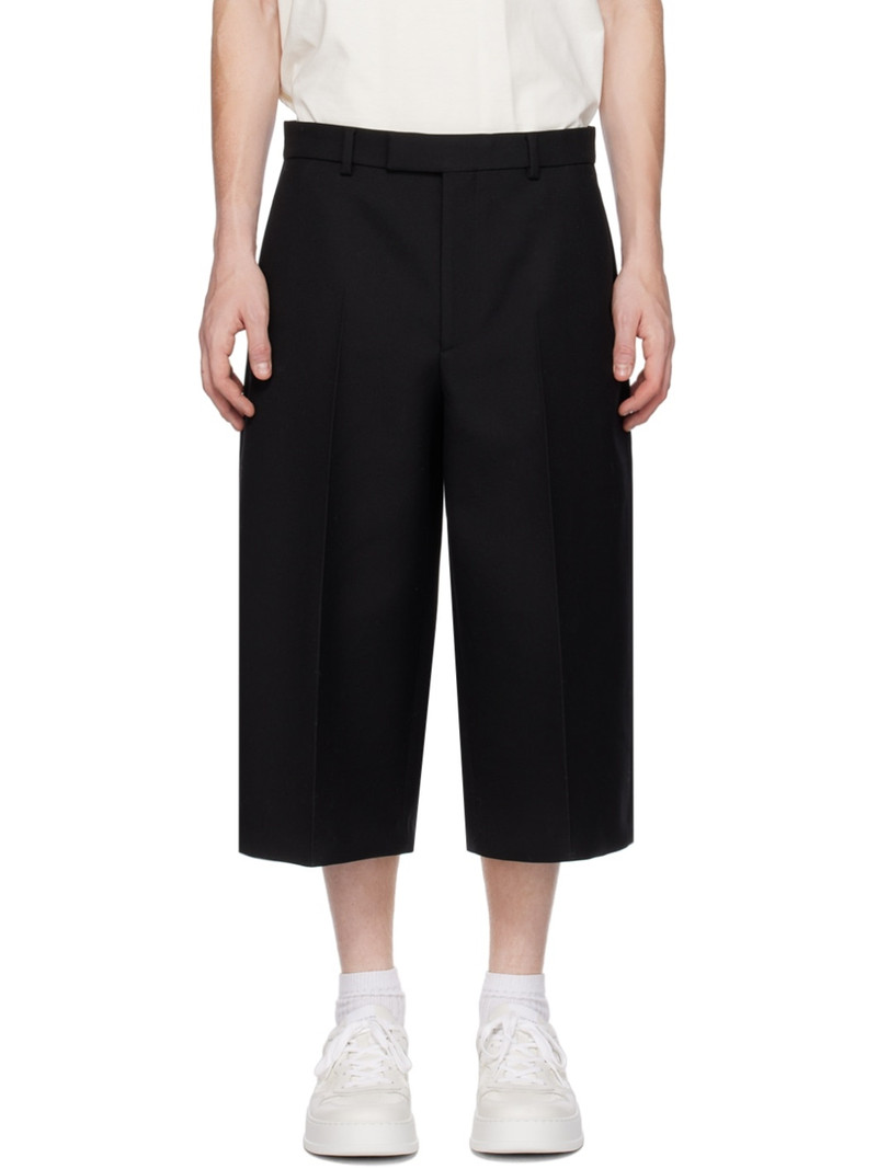 Black Creased Shorts 1