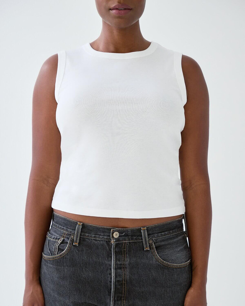 The Muse Tank: Cotton Jersey White 4