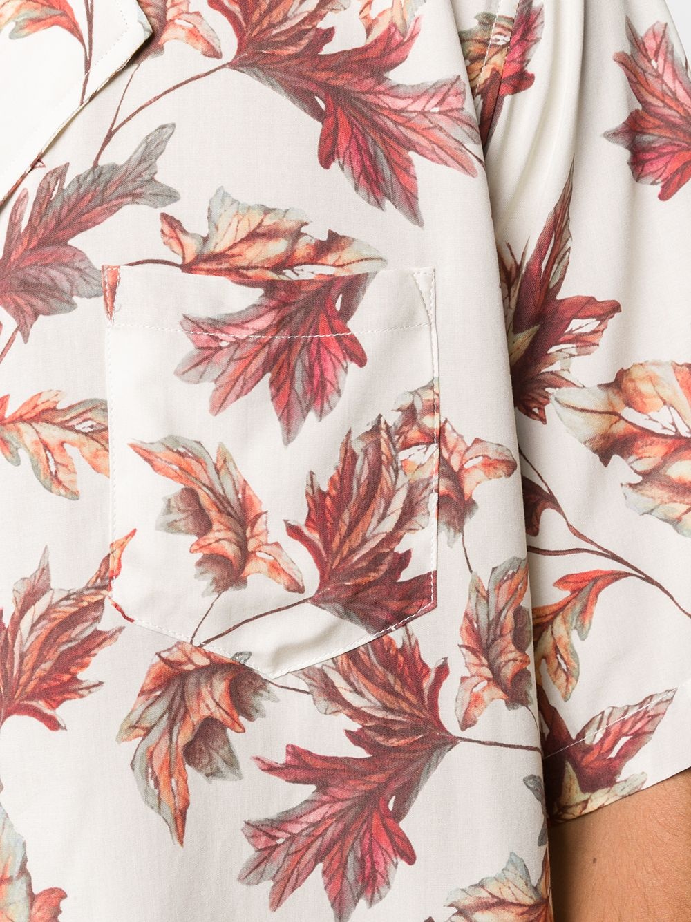 leaf-print shirt - 5