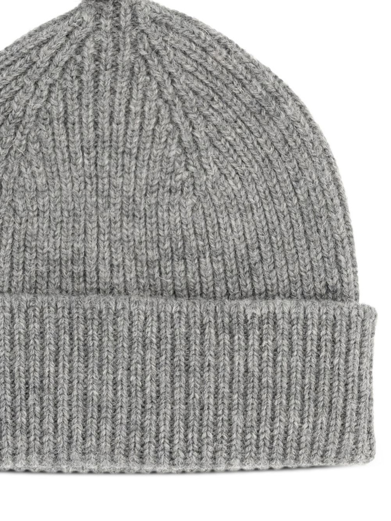 MARGARET HOWELL ribbed top-tab beanie hat outlook